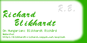 richard blikhardt business card