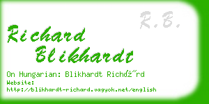 richard blikhardt business card